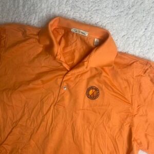 Peter‎ millar the country club of Florida men's orange polo short sleeve